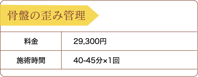 骨盤の歪み管理